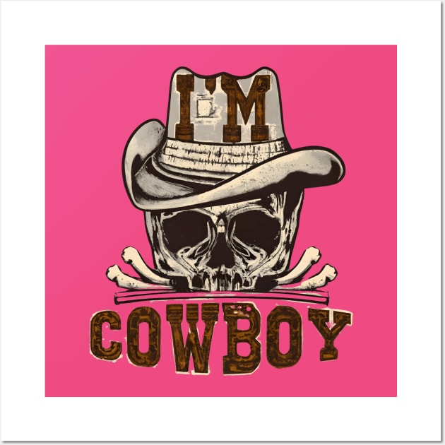 CowBoy skull hat Wall Art by NomiCrafts